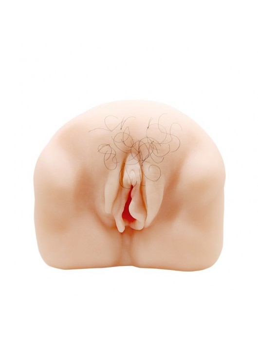 Телесный мастурбатор-вагина с оволосением и вибрацией - Baile - в Красногорске купить с доставкой