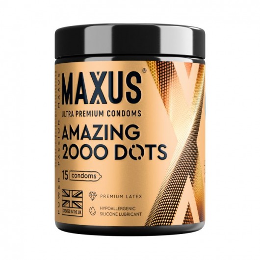 Точечные презервативы MAXUS 2000 Amazing Dots с железным кейсом - 15 шт. - Maxus - купить с доставкой в Красногорске
