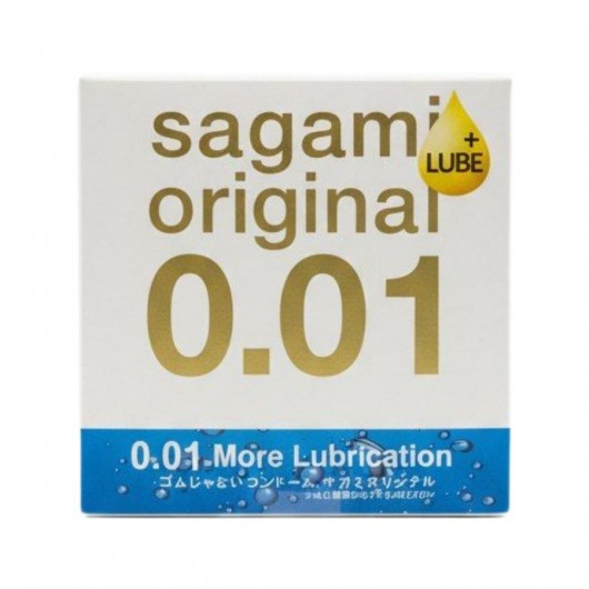 Увлажнённый презерватив Sagami Original 0.01 Extra Lub - 1 шт. - Sagami - купить с доставкой в Красногорске