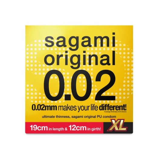 Презерватив увеличенного размера Sagami Original 0.02 XL-size - 1 шт. - Sagami - купить с доставкой в Красногорске