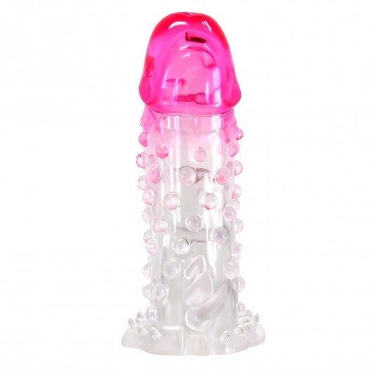 Прозрачно-розовая насадка на пенис Wilford - 13,5 см. - Baile - в Красногорске купить с доставкой