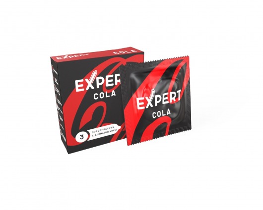 Презервативы с ароматом колы Expert Cola - 3 шт. - Expert - купить с доставкой в Красногорске
