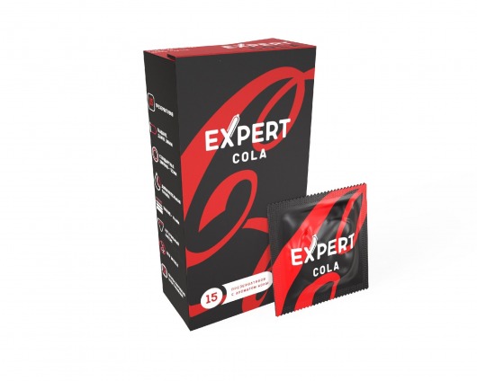 Презервативы с ароматом колы Expert Cola - 15 шт. - Expert - купить с доставкой в Красногорске