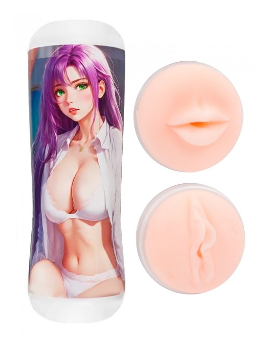 Двусторонний мастурбатор аниме - ротик и вагина - Tokyo Style - в Красногорске купить с доставкой