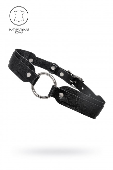 Черный кожаный чокер-ошейник со скруглёнными углами - Pecado - купить с доставкой в Красногорске