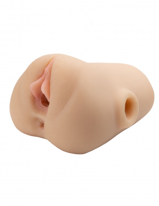 Телесный мастурбатор с вибрацией Double Pounder Vibrating Squeeze Stroker - Pipedream - в Красногорске купить с доставкой