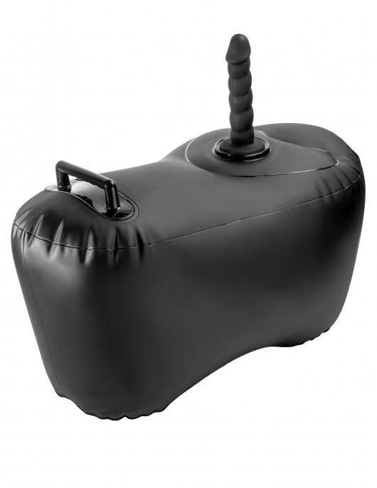 Черное надувное кресло с платформой для фиксации дилдо Body Dock Inflatable Love Seat - Pipedream - купить с доставкой в Красногорске