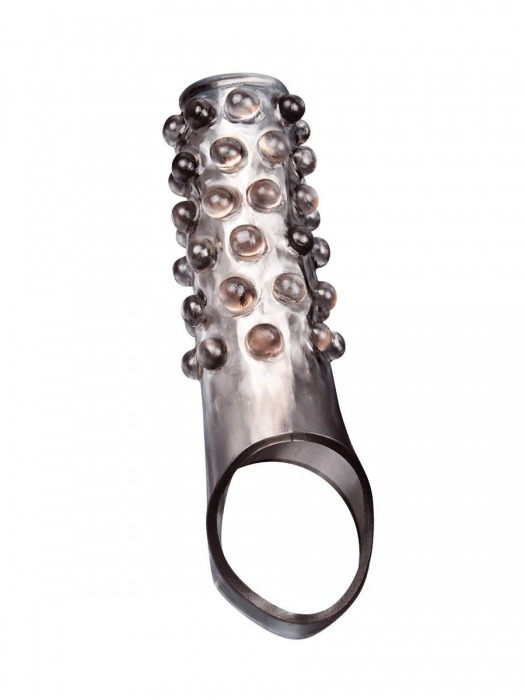 Дымчатая насадка на пенис с выпуклостями - 11 см. - Sex Expert - в Красногорске купить с доставкой