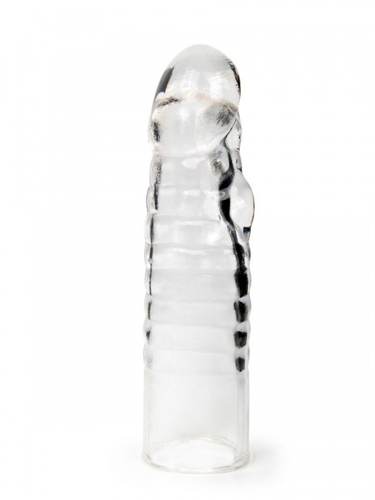 Прозрачная закрытая насадка на член - 15 см. - Sex Expert - в Красногорске купить с доставкой