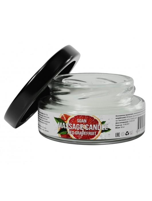 Массажная свеча «Красный грейпфрут» - 50 мл. - SGAN - купить с доставкой в Красногорске