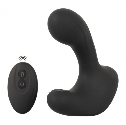 Черная анальная вибропробка с функцией расширения RC Butt Plug with 3 functions - Orion - в Красногорске купить с доставкой
