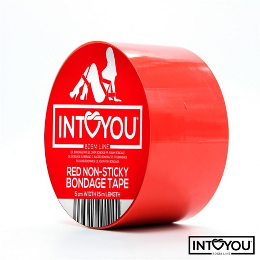 Красный скотч для фиксации Non-Sticky Bondage Tape - 15 м. - Intoyou - купить с доставкой в Красногорске