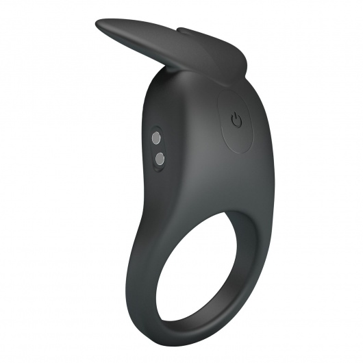 Черное перезаряжаемое виброкольцо Carlton - Baile - в Красногорске купить с доставкой