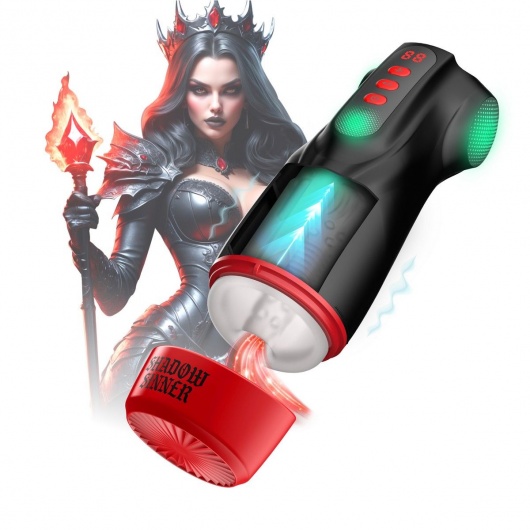 Интерактивный мастурбатор Raven с вакуумом, вибрацией и подсветкой - Shots Media BV - в Красногорске купить с доставкой