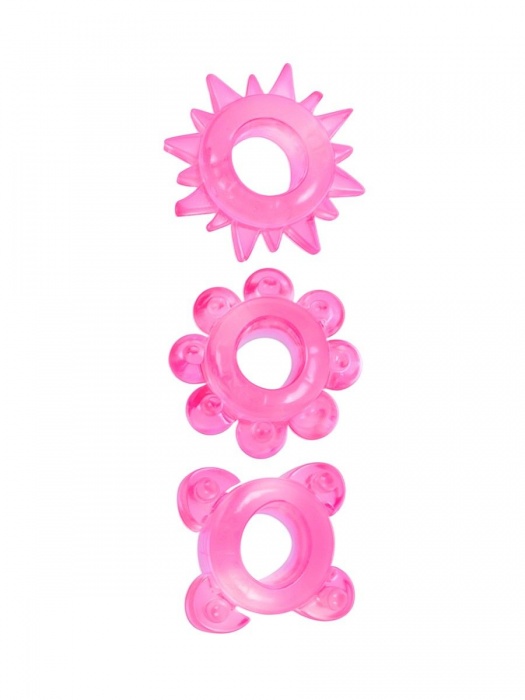 Комплект из 3 розовых эрекционных колец - Erowoman-Eroman - в Красногорске купить с доставкой