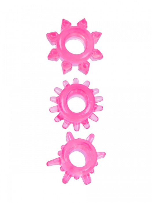 Комплект из трех розовых эрекционных колец - Erowoman-Eroman - в Красногорске купить с доставкой