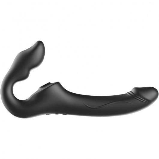 Черный безремневой страпон с 3 моторами - Ibiza - купить с доставкой в Красногорске