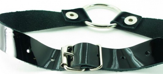 Кляп с кольцом и лаковым ремешком - БДСМ Арсенал - купить с доставкой в Красногорске