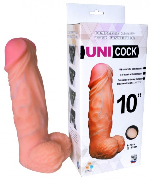 Фаллическая насадка Харнесс UNICOCK 10  - 25 см. - LOVETOY (А-Полимер) - купить с доставкой в Красногорске