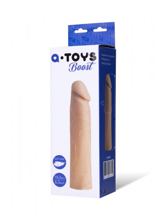 Реалистичная насадка с ярко выраженной головкой - 16,5 см. - A-toys - в Красногорске купить с доставкой