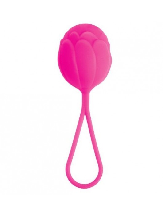 Розовый вагинальный шарик с петелькой для извлечения - A-toys
