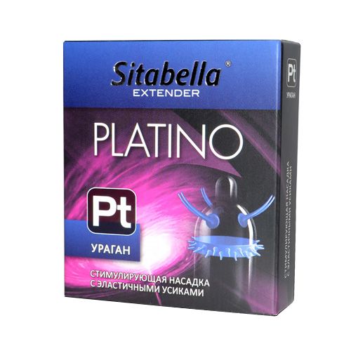 Стимулирующая насадка с усиками и шипиками Platino  Ураган - Sitabella - купить с доставкой в Красногорске