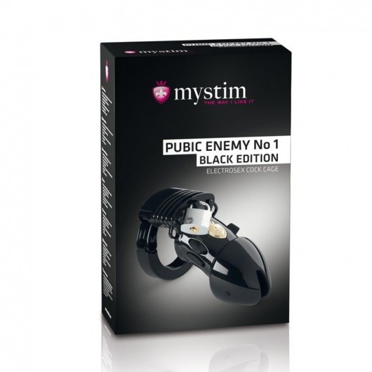 Пояс верности с электростимуляцией Mystim Pubic Enemy No1 Black Edition - MyStim - купить с доставкой в Красногорске