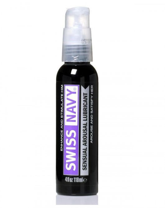 Возбуждающий гель-лубрикант на водной основе Sensual Arousal Lubricant  - 118 мл. - Swiss navy - купить с доставкой в Красногорске