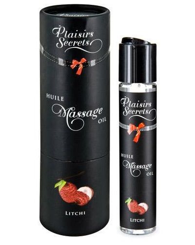 Массажное масло с ароматом личи Huile de Massage Gourmande Litchi - 59 мл. - Plaisir Secret - купить с доставкой в Красногорске