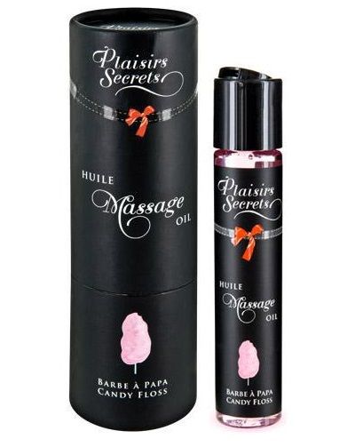 Массажное масло с ароматом сладкой ваты Huile de Massage Gourmande Barbe à Papa - 59 мл. - Plaisir Secret - купить с доставкой в Красногорске