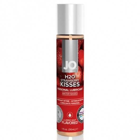 Смазка с ароматом клубники JO Flavored Strawberry Kiss - 30 мл. - System JO - купить с доставкой в Красногорске