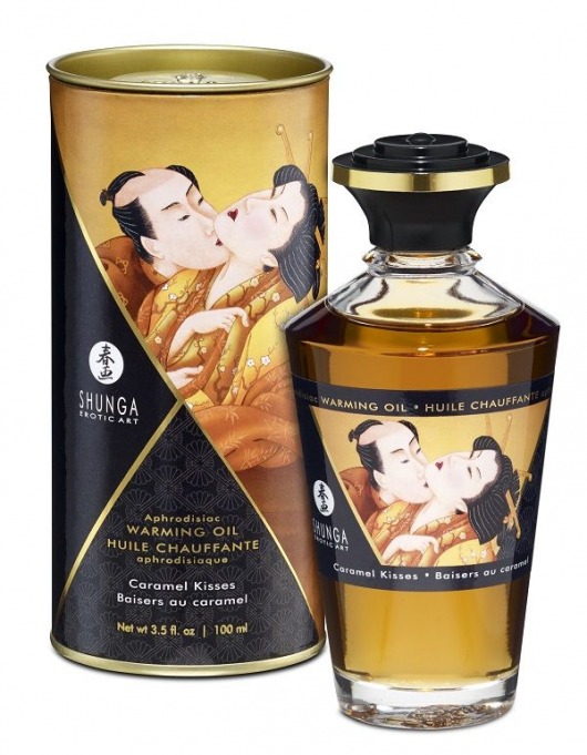Массажное интимное масло с ароматом карамели - 100 мл. - Shunga - купить с доставкой в Красногорске