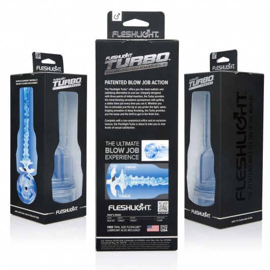 Мастурбатор Fleshlight Turbo - Trust Blue Ice - Fleshlight - в Красногорске купить с доставкой