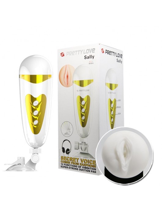 Мега-мастурбатор вагина Sally с вибрацией и голосом - Baile - в Красногорске купить с доставкой