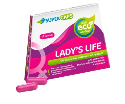 Возбуждающие капсулы Ladys Life - 14 капсул (0,35 гр.) - SuperCaps - купить с доставкой в Красногорске