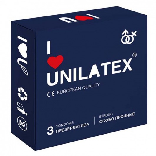 Ультрапрочные презервативы Unilatex Extra Strong - 3 шт. - Unilatex - купить с доставкой в Красногорске