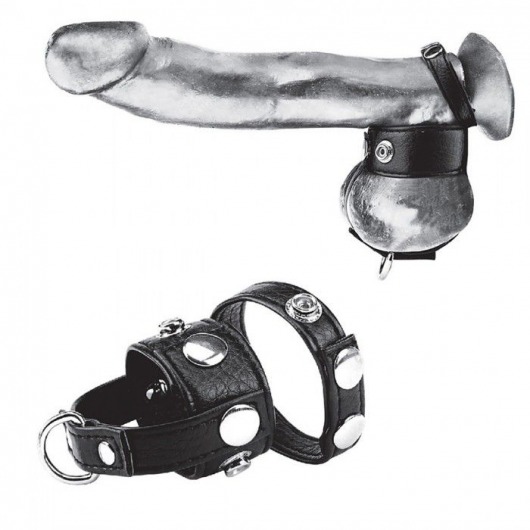 Утяжка для мошонки и пениса Cock Ring With 1  Ball Stretcher And Optional Weight Ring - BlueLine - купить с доставкой в Красногорске