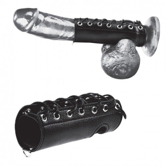 Сбруя на член на шнуровке 5  Cock Sheath - BlueLine - купить с доставкой в Красногорске