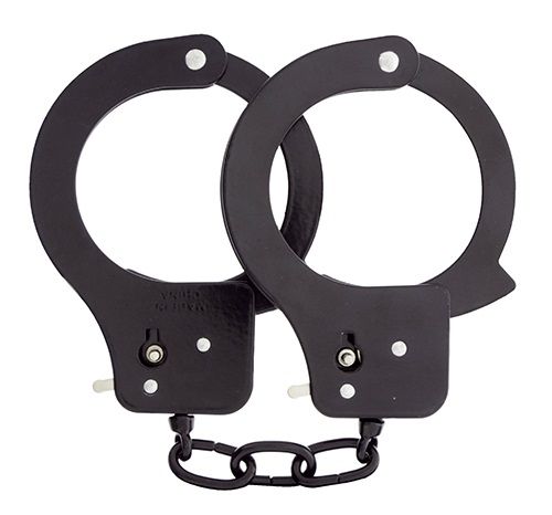 Чёрные наручники из листового металла BONDX METAL CUFFS BLACK - Dream Toys - купить с доставкой в Красногорске