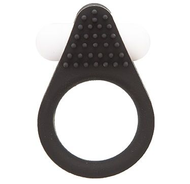 Чёрное эрекционное кольцо LIT-UP SILICONE STIMU RING 1 BLACK - Dream Toys - в Красногорске купить с доставкой