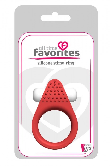 Красное эрекционное кольцо LIT-UP SILICONE STIMU RING 1 RED - Dream Toys - в Красногорске купить с доставкой