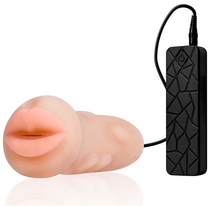 Мастурбатор-ротик с вибрацией REALSTUFF VIBRATING MASTURBATOR MOUTH - Dream Toys - в Красногорске купить с доставкой