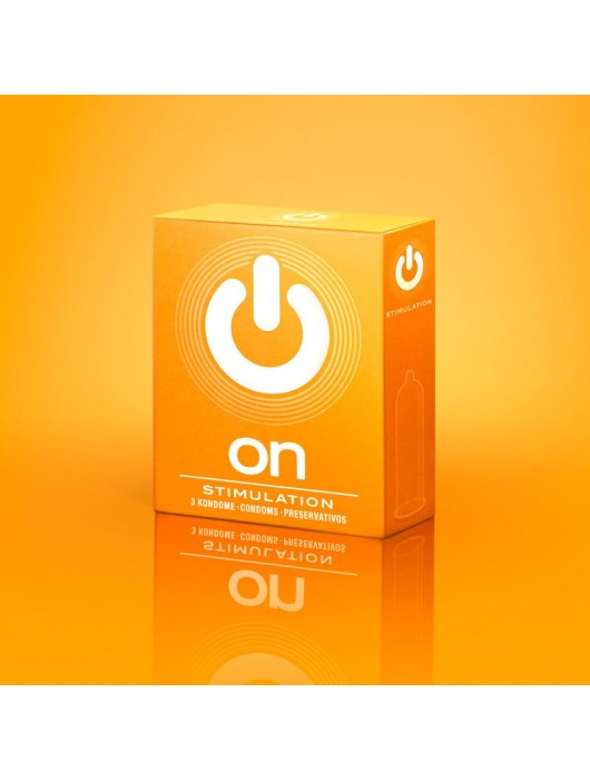 Презервативы ON) Stimulation с точками - 3 шт. - ON) - купить с доставкой в Красногорске