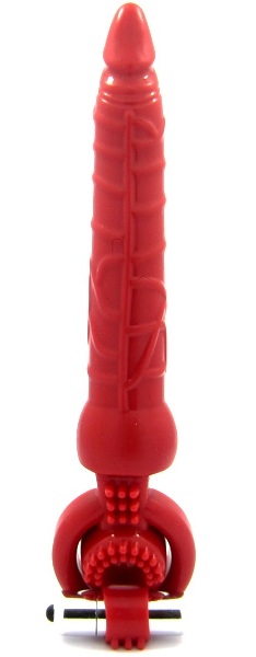 Красная вибронасадка с анальным стимулятором - ToyFa - в Красногорске купить с доставкой