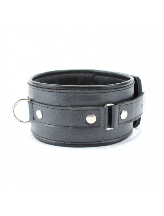 Ошейник из гладкой кожи - БДСМ Арсенал - купить с доставкой в Красногорске
