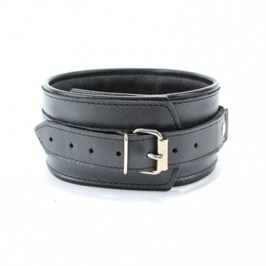 Ошейник из гладкой кожи - БДСМ Арсенал - купить с доставкой в Красногорске