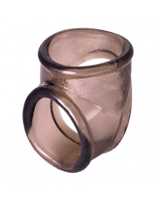 Дымчатое эрекционное кольцо с фиксацией мошонки - ToyFa - в Красногорске купить с доставкой