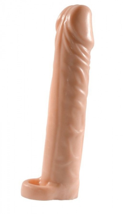 Телесная насадка-удлинитель Extension sleeve с подхватом - 17 см. - Sitabella - в Красногорске купить с доставкой