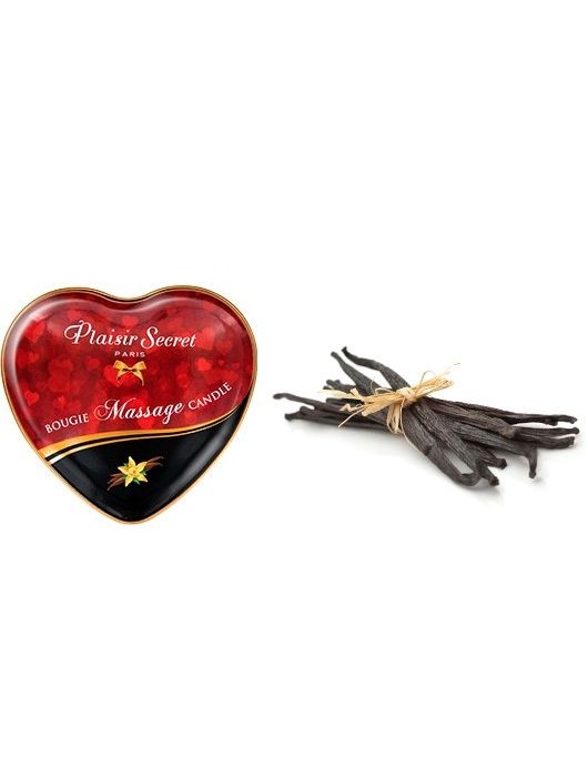 Массажная свеча с ароматом ванили Bougie Massage Candle - 35 мл. - Plaisir Secret - купить с доставкой в Красногорске