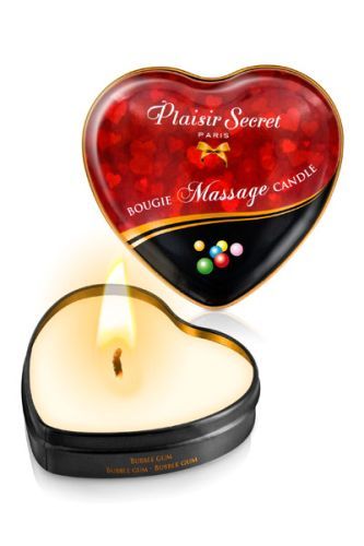 Массажная свеча с ароматом бубль-гума Bougie Massage Candle - 35 мл. - Plaisir Secret - купить с доставкой в Красногорске